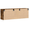 Awwad TV-Wandschrank Rauch Eiche 130x31x45cm (mit LED-Beleuchtung)