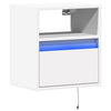 Weißer TV-Wandschrank Hairi 41x31x45cm (mit LED-Beleuchtung)