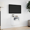 Weißer TV-Wandschrank Hairi 41x31x45cm (mit LED-Beleuchtung)