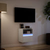 Weißer TV-Wandschrank Hairi 41x31x45cm (mit LED-Beleuchtung)