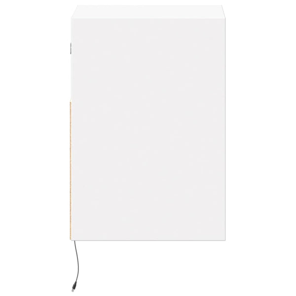 Weißer TV-Wandschrank Hairi 41x31x45cm (mit LED-Beleuchtung)