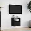 Hairi TV-Wandschrank, schwarz, 41x31x45 cm (mit LED-Beleuchtung)