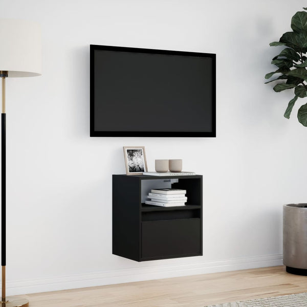 Hairi TV-Wandschrank, schwarz, 41x31x45 cm (mit LED-Beleuchtung)