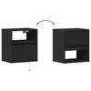 Hairi TV-Wandschrank, schwarz, 41x31x45 cm (mit LED-Beleuchtung)