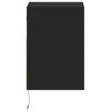 Schwarze TV-Wandschränke mit LED-Beleuchtung Hairi 41x31x45cm (2 Stk.)