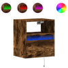 Wildeiche TV-Wandschrank Hairi 41x31x45cm (mit LED-Beleuchtung)