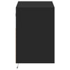 Schwarzer TV-Wandschrank Hairi 80x31x45cm (mit LED-Beleuchtung)