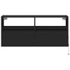Schwarzer TV-Wandschrank Hairi 100x31x45cm (mit LED-Beleuchtung)