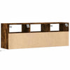 Räuchereiche TV-Wandschrank Hairi 130x31x45cm (mit LED-Beleuchtung)