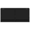 Schwarzer TV-Wandschrank Antinogel 80x31x35cm (mit LED-Beleuchtung)