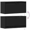 Schwarzer TV-Wandschrank Antinogel 80x31x35cm (mit LED-Beleuchtung)