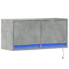 TV-Wandschrank Antinogel, betongrau, 80x31x35 cm (mit LED-Beleuchtung)