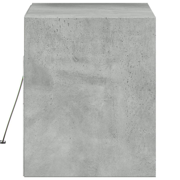 TV-Wandschrank Antinogel, betongrau, 80x31x35 cm (mit LED-Beleuchtung)