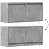TV-Wandschrank Antinogel, betongrau, 80x31x35 cm (mit LED-Beleuchtung)
