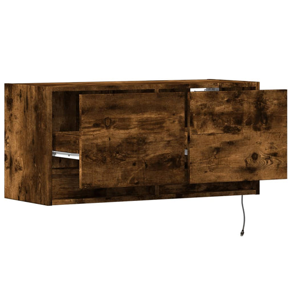 TV-Wandschrank Savutammi Antinogel 80x31x35cm (mit LED-Beleuchtung)