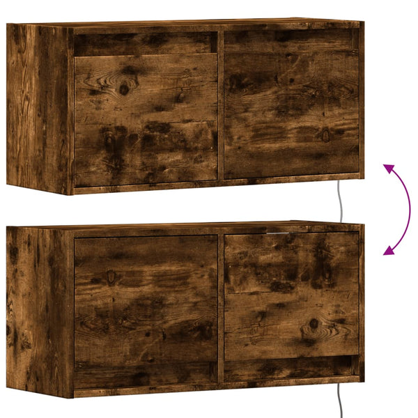 TV-Wandschrank Savutammi Antinogel 80x31x35cm (mit LED-Beleuchtung)