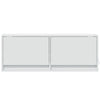 Weißer TV-Wandschrank Antinogel 100x31x35cm (mit LED-Beleuchtung)