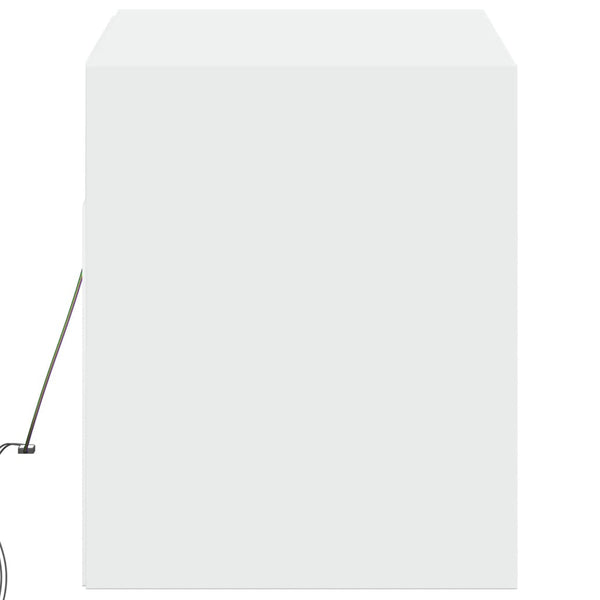 Weißer TV-Wandschrank Antinogel 100x31x35cm (mit LED-Beleuchtung)