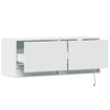 Weißer TV-Wandschrank Antinogel 100x31x35cm (mit LED-Beleuchtung)