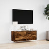 TV-Wandschrank Rauch Eiche Antinogel 100x31x35cm (mit LED-Beleuchtung)