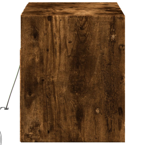 TV-Wandschrank Rauch Eiche Antinogel 100x31x35cm (mit LED-Beleuchtung)