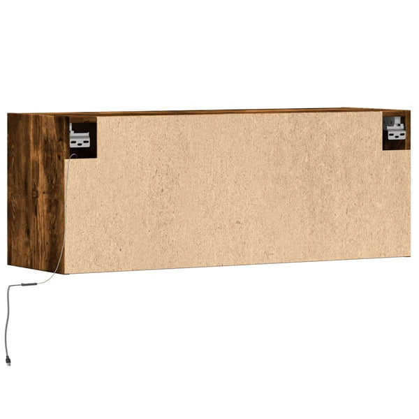 TV-Wandschrank Rauch Eiche Antinogel 100x31x35cm (mit LED-Beleuchtung)