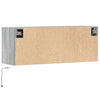 Grauer TV-Wandschrank Antinogel 100x31x35cm (mit LED-Beleuchtung Sonoma)
