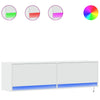 Weißer TV-Wandschrank Antinogel 140x31x38cm (mit LED-Beleuchtung)