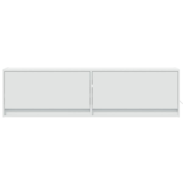 Weißer TV-Wandschrank Antinogel 140x31x38cm (mit LED-Beleuchtung)