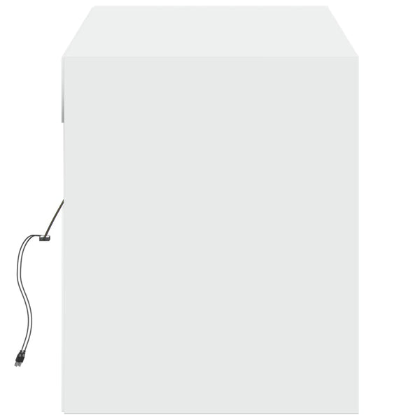 Weißer TV-Wandschrank Antinogel 140x31x38cm (mit LED-Beleuchtung)