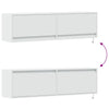 Weißer TV-Wandschrank Antinogel 140x31x38cm (mit LED-Beleuchtung)
