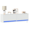 Weißer TV-Wandschrank Antinogel 140x31x38cm (mit LED-Beleuchtung)