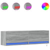 Grauer TV-Wandschrank Antinogel 140x31x38cm (mit LED-Beleuchtung Sonoma)