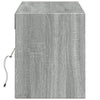 Grauer TV-Wandschrank Antinogel 140x31x38cm (mit LED-Beleuchtung Sonoma)