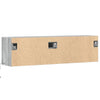 Grauer TV-Wandschrank Antinogel 140x31x38cm (mit LED-Beleuchtung Sonoma)