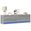 Grauer TV-Wandschrank Antinogel 140x31x38cm (mit LED-Beleuchtung Sonoma)