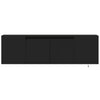 Schwarzer TV-Wandschrank Sorentina 135x31x39,5cm (mit LED-Beleuchtung)