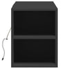 Schwarzer TV-Wandschrank Sorentina 135x31x39,5cm (mit LED-Beleuchtung)