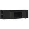 Schwarzer TV-Wandschrank Sorentina 135x31x39,5cm (mit LED-Beleuchtung)