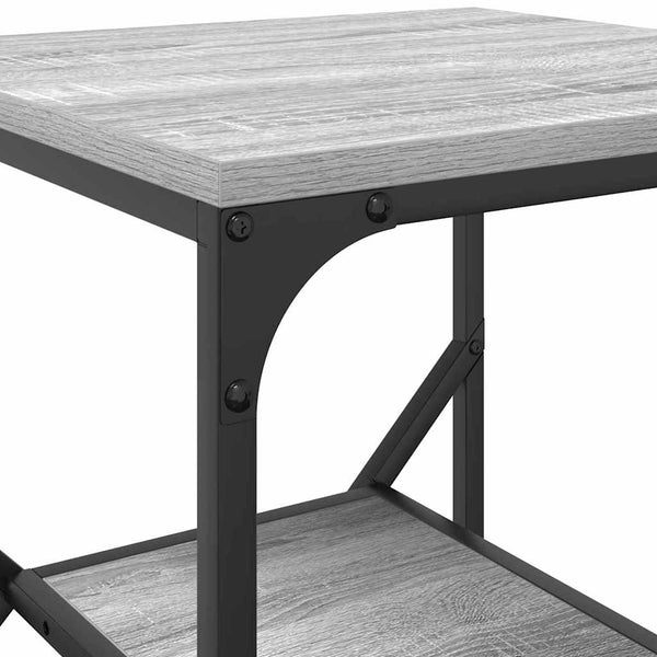 Grauer Beistelltisch Ligenta 41x40x60cm