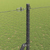 Paalujen kanssa harmaa aita 1.5 x 10 m