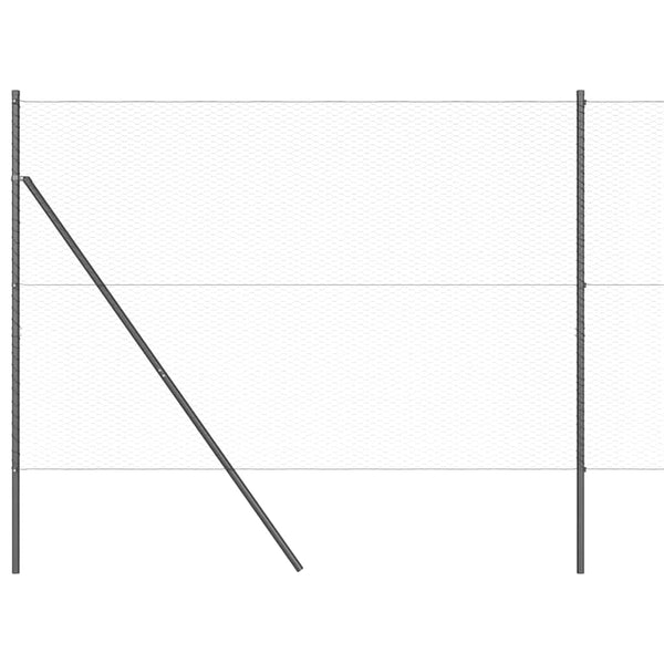 Paalujen kanssa harmaa aita 1.5 x 10 m
