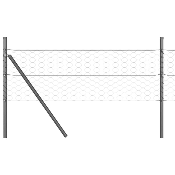 Aita 0,4 x 25 m paaluilla harmaa