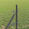 Zaun 0,8 m x 25 m, mit Pfosten grau