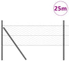 Paalujen kanssa 0.8 x 25 m harmaa aita