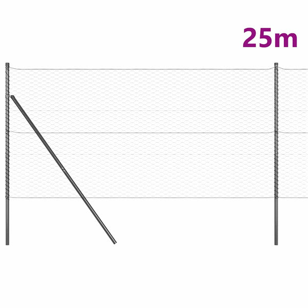 Harmaa aita paalujen kera 1.2 x 25 m