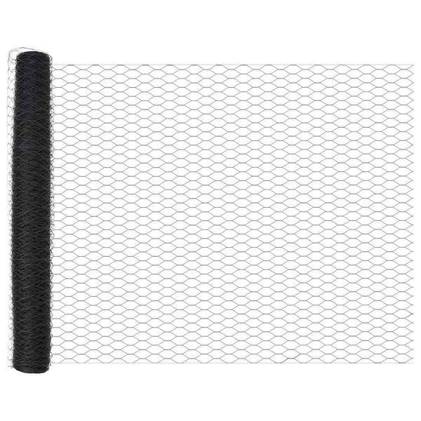 Paalujen kanssa aita harmaa 1.4 x 25 m