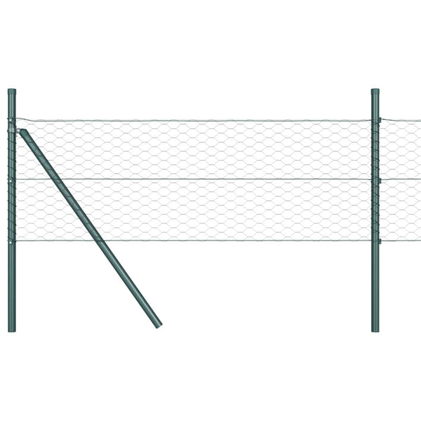 Grauer Zaun 0,4 x 50 m mit Pfählen