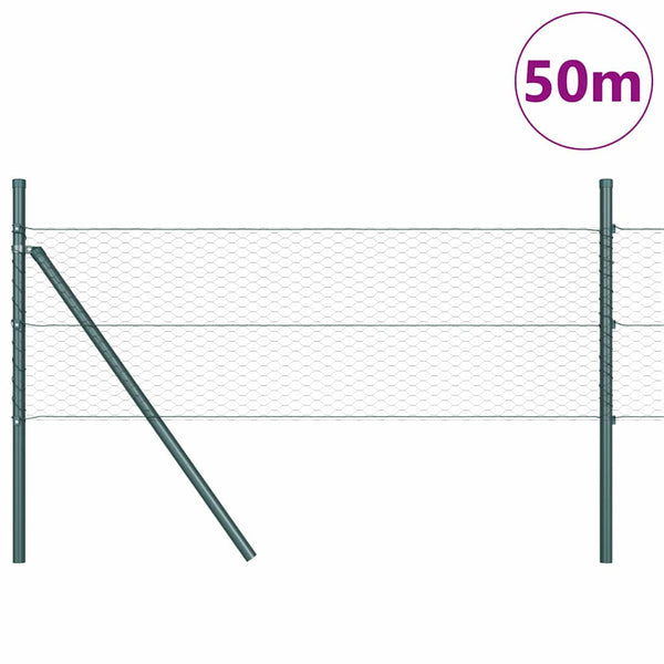 0.5 x 50 m harmaa aita paaluilla