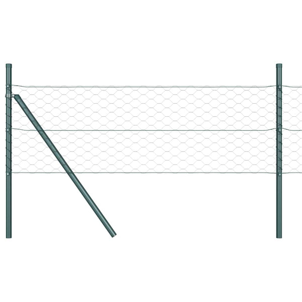 Grauer 0,5 x 50 m Zaun mit Pfosten